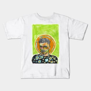 Floral and Moustaches Kids T-Shirt